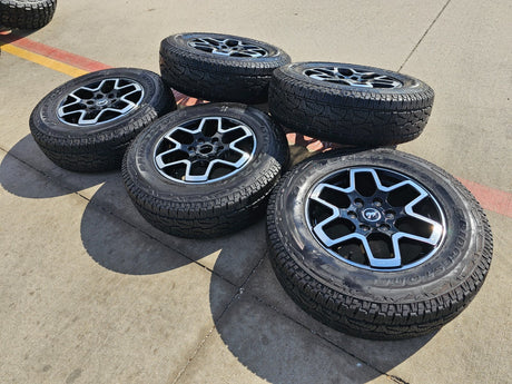 18" Ford Bronco wheels rims black 10389 Ranger tires 2023 2024 2025 2026 NEW A/T Texas Truck Tire