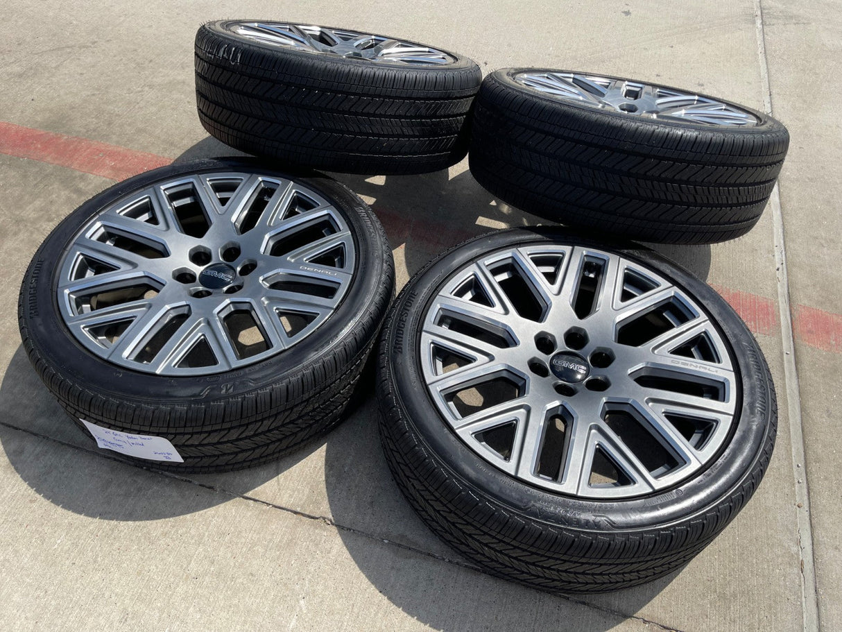 24" GMC Yukon Sierra DENALI OEM wheels rims tires 2023 2024 2025 2026 2027 NEW Texas Truck Tire