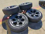 20" Dodge Ram 1500 OEM Laramie Black 2680 wheels rims 2022 2023 2024 2025 2026 Texas Truck Tire