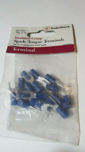 Insulated Crimp on Spade Tongue Terminals 64-3124 TekShack