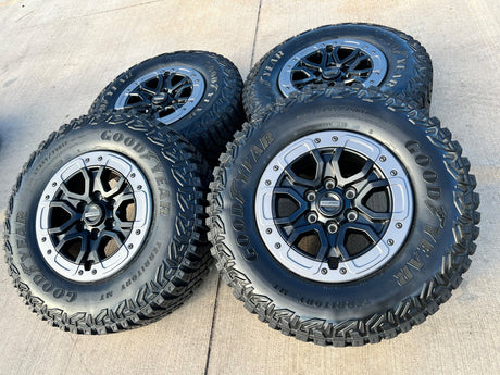 17" Ford Ranger Raptor Beadlock wheels rims Bronco 2024 2025 2026 NEW GOODYEAR Texas Truck Tire