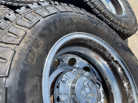 17" Dodge Ram 3500 Dually Laramie 8x200 wheels rims 2701 2702 OEM FIRESTONE Texas Truck Tire