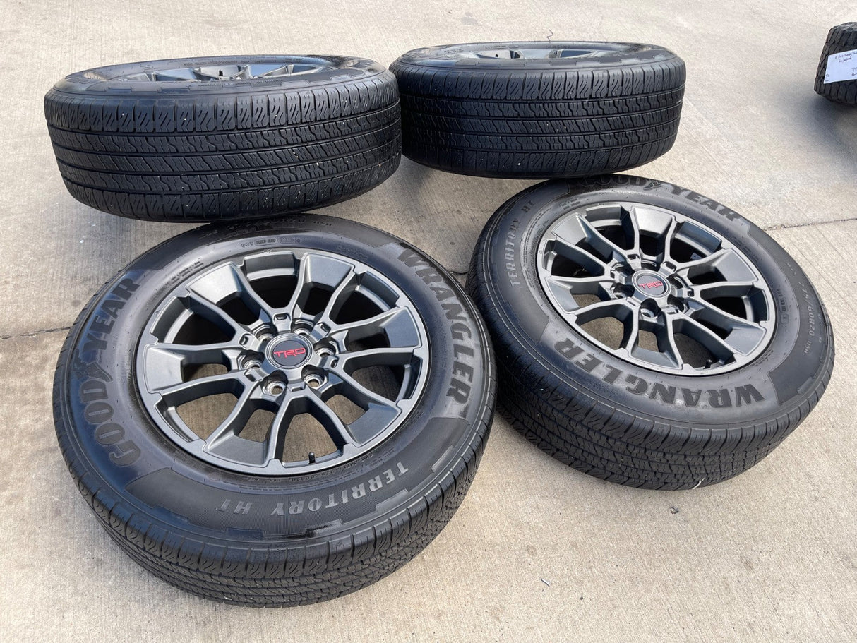 20" Toyota Tundra TRD OEM wheels rims 95314 65196 Sequoia gray GOODYEAR Texas Truck Tire