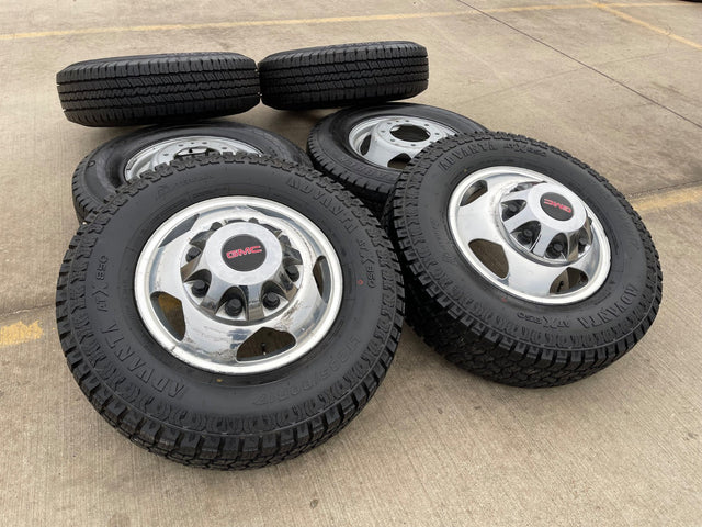 17" GMC Sierra Chevy Silverado 3500 Dually rims wheels OEM 5519 5520 DISCOUNTED Texas Truck Tire