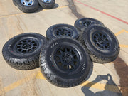 (5) 17" AEV Jeep Wrangler Rubicon OEM Salta wheels rims Gladiator BFG 37" NEW Texas Truck Tire