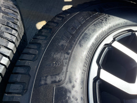 18" Ram 2500 3500 LARAMIE OEM wheels rims 2694 tires MICHELIN DEFENDER LTX M/S2 Texas Truck Tire