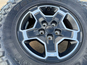 17" Jeep Wrangler RUBICON OEM wheels rims tires 9259 black TOYO 33" Texas Truck Tire