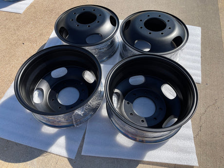 17" Ford F-350 Dually OEM 3618 3619 black rims wheels NEW Texas Truck Tire