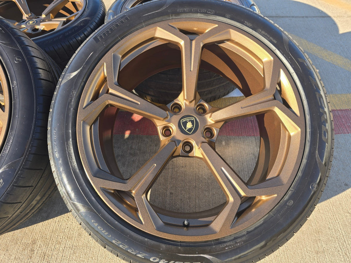 22" Lamborghini Urus OEM wheels rims Taigete 2022 2023 2024 2025 2026 BRONZE Texas Truck Tire