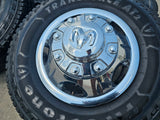 17" Dodge Ram 3500 Dually 8x200 wheels rims 2703 2704 OEM tires FIRESTONE A/T Texas Truck Tire
