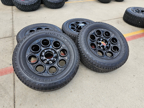 20" Ford F-250 F-350 OEM black Lariat wheels rims 10299 10484 tires DISCOUNTED Texas Truck Tire