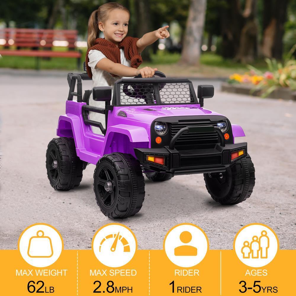Electric Kids Ride On Car Truck with Remote Control, Music and 3 Speeds