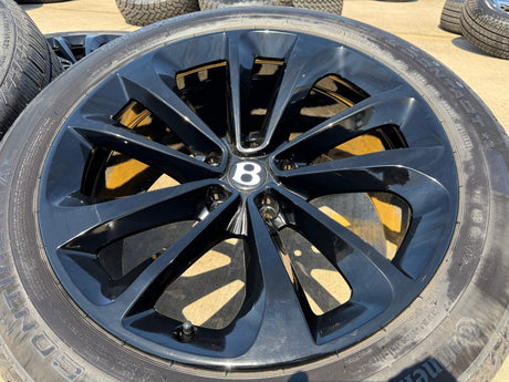 21" Bentley Bentayga OEM wheels rims black Mulliner Continental Flying Spur GT Texas Truck Tire