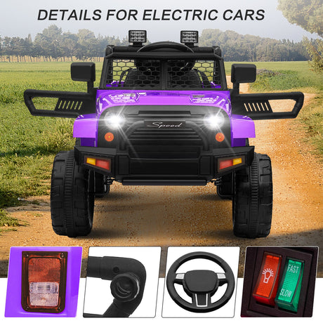 12V Battery-Powered Kids Ride-On Off-Road Truck Toy with Parent Remote Control
