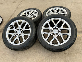 22" GMC Yukon Sierra DENALI OEM 14078 wheels rims CHROME 2023 2024 2025 2026 NEW Texas Truck Tire