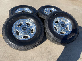 16" Ford F-250 F-350 Excursion OEM 3408 polished wheels rims tires Texas Truck Tire