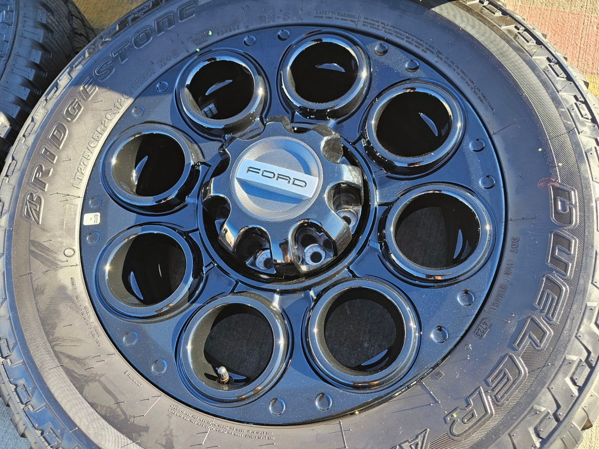20" Ford F-250 F-350 OEM black Lariat 10299 10484 wheels rims 2024 2025 2026 Texas Truck Tire