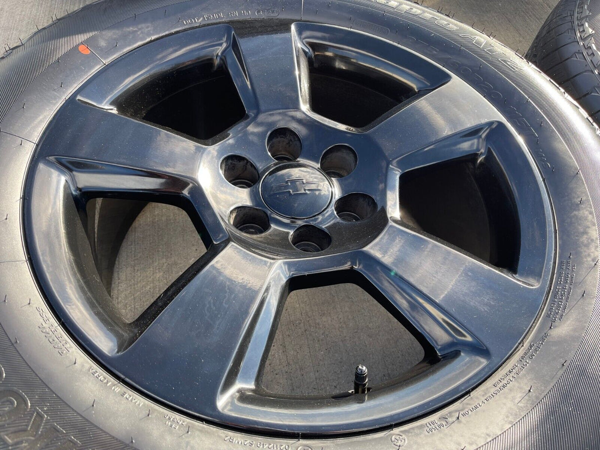 20" Chevy Silverado 1500 Tahoe Suburban OEM wheels rims 5652 tires GMC Texas Truck Tire