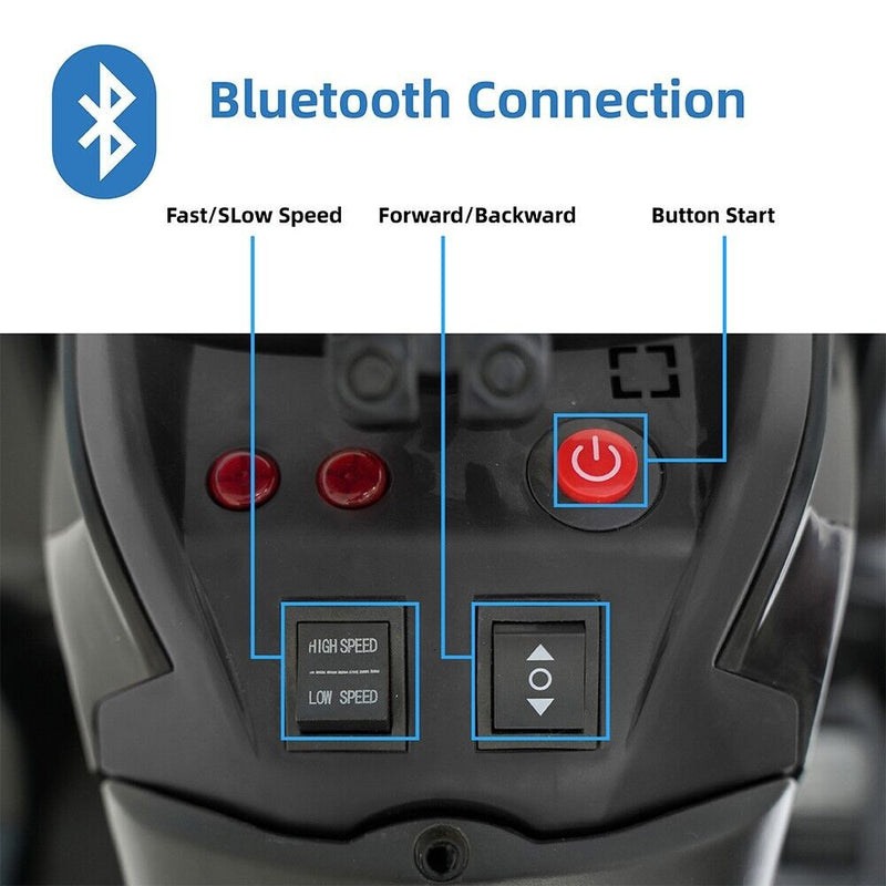 24V Electric ATV Off-Road Quad Car Toy for Kids with 2 Speeds and LED Lights