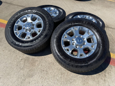18" Ram 2500 3500 Laramie Power Wagon OEM wheels rims 2693 tires FIRESTONE H/T2 Texas Truck Tire