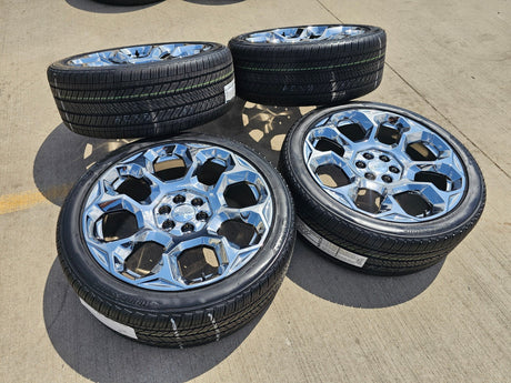 24" GMC Yukon Sierra Tahoe Cadillac Escalade V OEM wheels rims 2025 2026 NEW Texas Truck Tire
