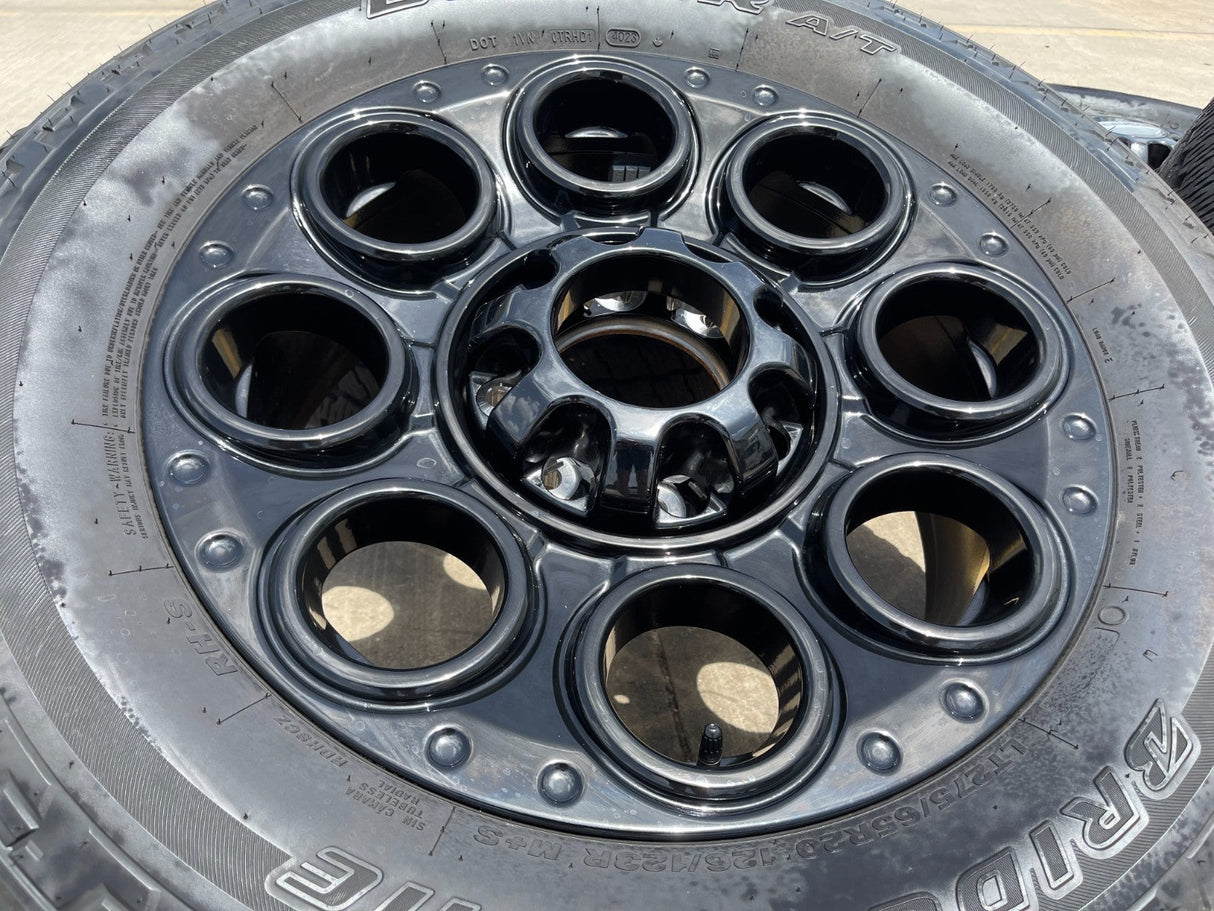 20" Ford F-250 F-350 OEM black TREMOR wheels rims 10299 10484 tires Texas Truck Tire