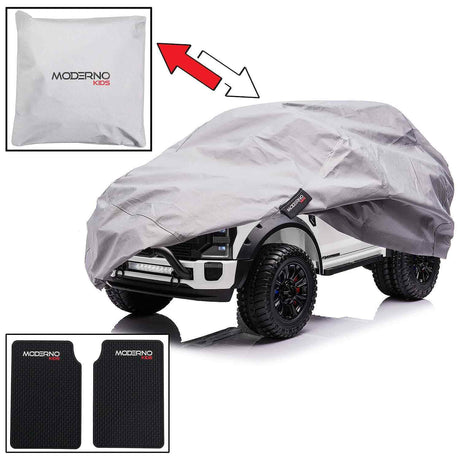 24V 2 Seater Ford F450 Exclusive Edition Children's Ride-On Truck, Illuminated with Remote Control - Crimson