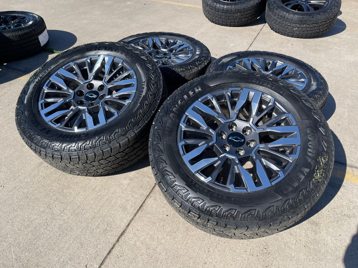 20" Chevy Silverado Z71 GMC Sierra Canyon OEM wheels rims 2025 2026 2027 NEW Texas Truck Tire