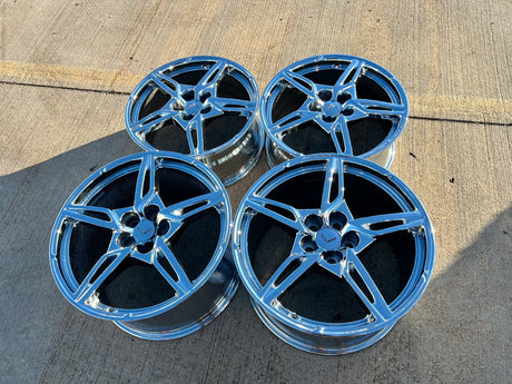 19" + 20" Chevy Corvette C8 OEM Replica rims 14007 14008 2023 2024 2025 USED Texas Truck Tire