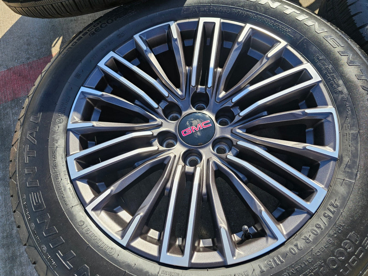20" GMC Sierra Yukon Chevy Silverado OEM wheels rims 2024 2025 2026 NEW Texas Truck Tire