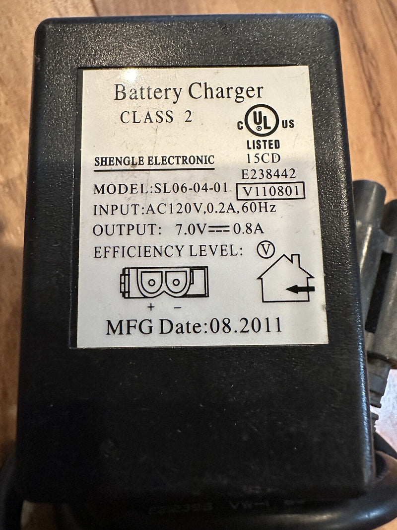 SL06-04-01 Kid's Trax Motion Class 2 Battery Charger 7V 0.8A