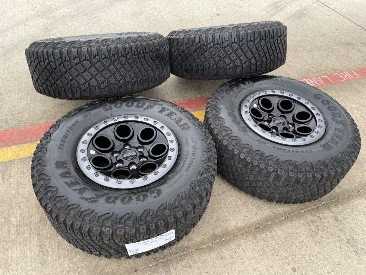 17" Ford F-150 Raptor OEM BEADLOCK 10612 rims wheels 2024 2025 2026 GOODYEAR 35" Texas Truck Tire