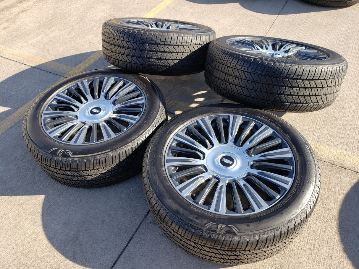 22" Cadillac Escalade Platinum OEM 4876 95167 wheels rims 2021 2022 2023 2024 Texas Truck Tire