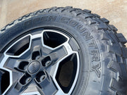 17" Jeep Wrangler RUBICON OEM wheels rims tires 9259 black TOYO 33" Texas Truck Tire