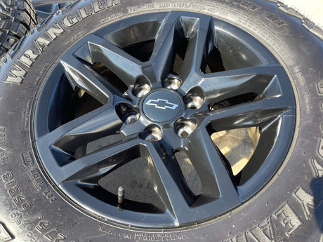 18" Chevy Silverado Tahoe ZR2 black OEM 5911 wheels rims 2024 2025 2026 NEW Texas Truck Tire