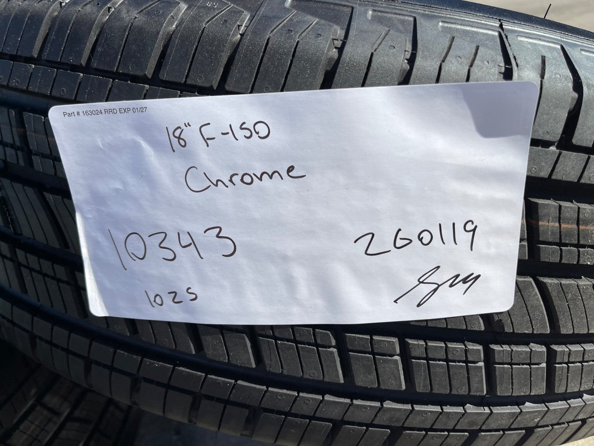 18" Ford F-150 Expedition OEM 10343 chrome rims wheels 2024 2025 2026 MICHELIN Texas Truck Tire
