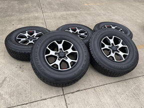 17" Jeep Wrangler Rubicon OEM 9218 wheels rims Gladiator BRIDGESTONE A/T NEW Texas Truck Tire