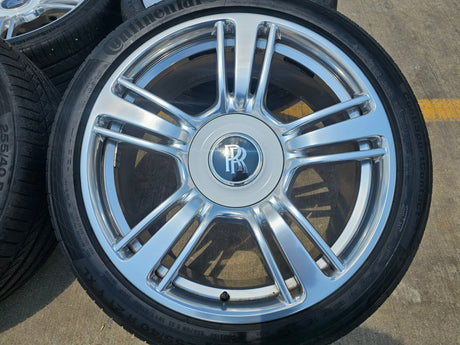 21" Rolls Royce Wraith Ghost Dawn OEM wheels rims tires 5x120 CONTINENTAL Texas Truck Tire