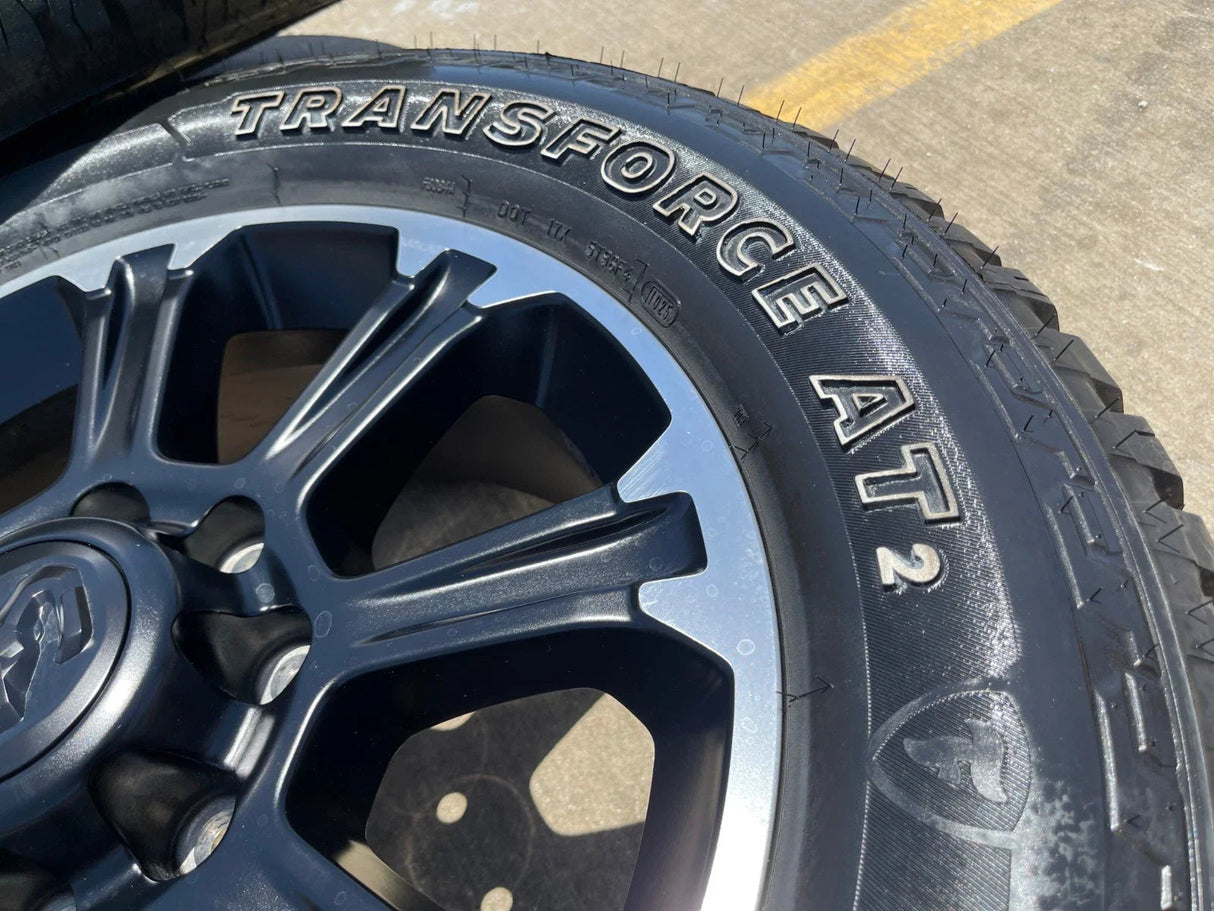 20" Dodge Ram 2500 3500 LARAMIE OEM wheels rims A/T tires 2025 2026 NEW Texas Truck Tire