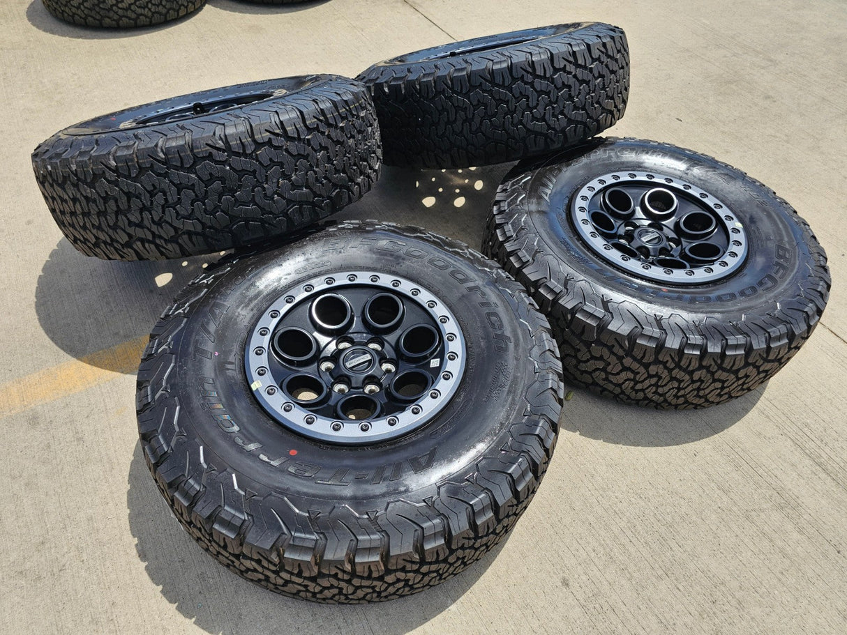 17" Ford F-150 Raptor OEM BEADLOCK 10612 rims wheels BFG KO2 37" NEW Texas Truck Tire