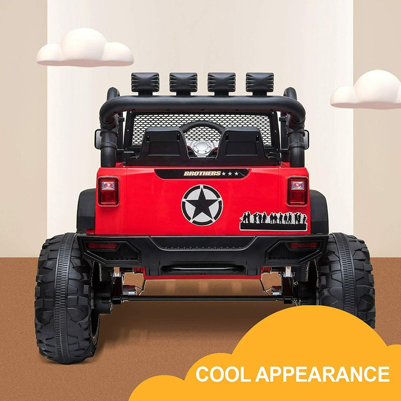 Uenjoy 12V Spacious Children's Electric Ride on Car 2 Seater Sport Utility Vehicle Truck Battery Powered with Remote Control