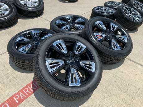 22" Chevy Tahoe Silverado Suburban RST OEM wheels rims 96951 tires NEW Texas Truck Tire