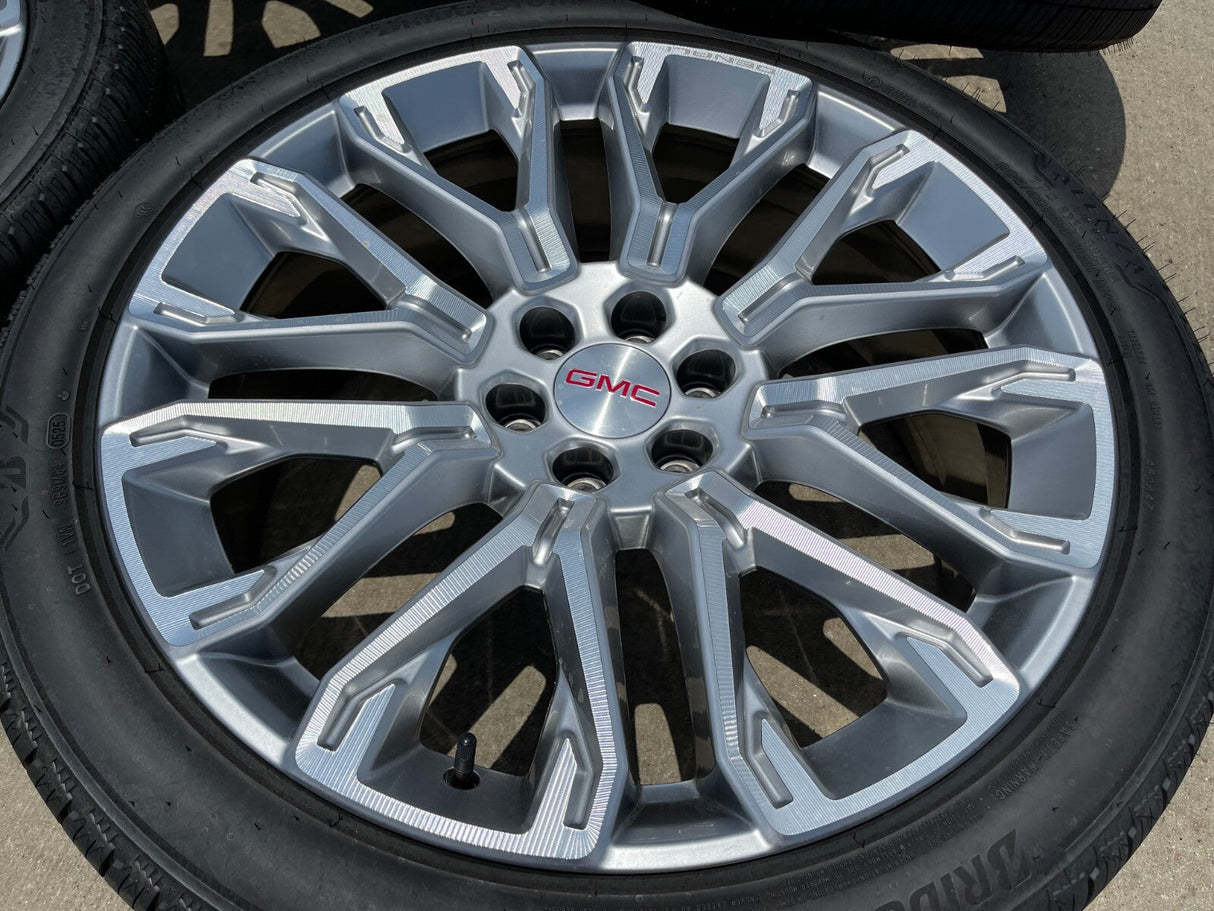 24" GMC Yukon Sierra DENALI OEM wheels rims tires 2022 2023 2024 2025 2026 NEW Texas Truck Tire