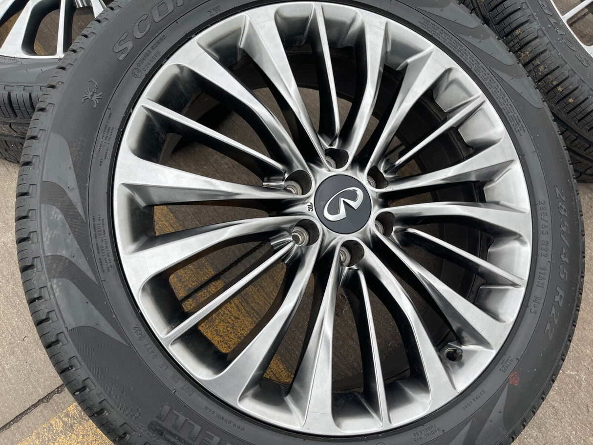 22" Infiniti QX80 QX56 Nissan Titan OEM wheels rims 73807 tires NEW Texas Truck Tire