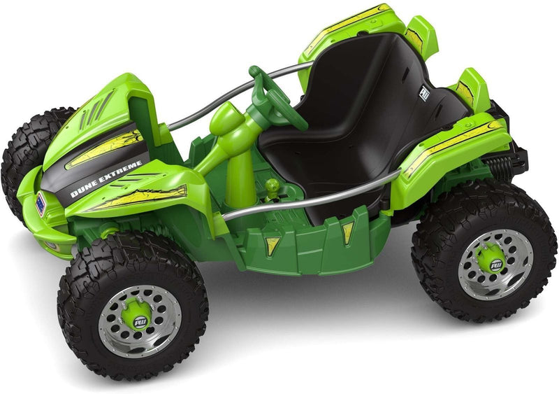 12V Green Rechargeable Battery-Powered Kids Ride-On Dune Buggy ATV Racer