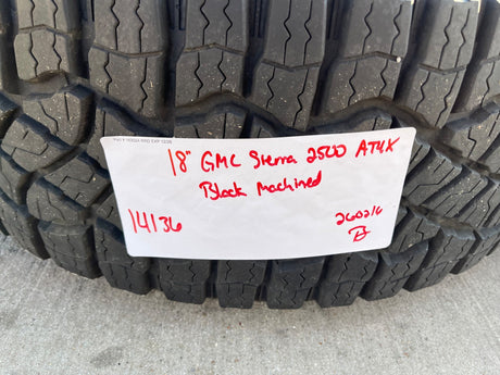 18" GMC Sierra AT4X Chevy Trail Boss 2500 OEM 14136 wheels rims GOODYEAR 35" Texas Truck Tire