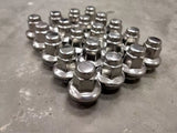 20) 14x1.5 OEM Toyota Tundra lug nuts washer polished LX570 Sequoia Land Cruiser Texas Truck Tire