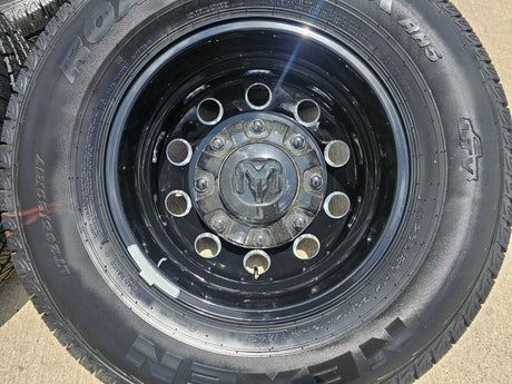 17" Dodge Ram 3500 Dually Laramie wheels rims 2706 2707 OEM black 2024 2025 NEW Texas Truck Tire