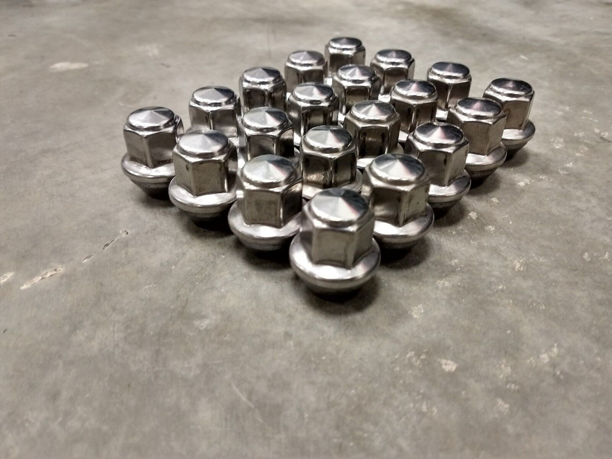 (20) OEM Ford lug nuts polished Mustang OE 14x1.5 2017 2018 2019 2020 2021 2022 Texas Truck Tire