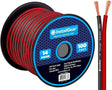 InstallGear 14 Gauge AWG 100ft Speaker Wire Cable - Red/Black TekShack